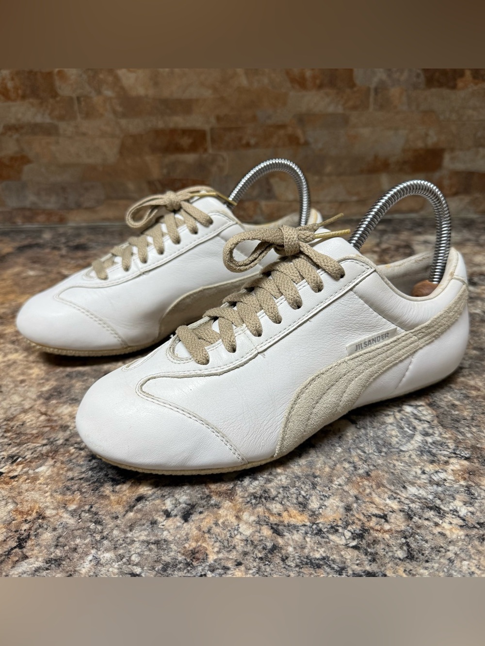 Vintage Puma X Jil Sander Speedcat White Leather Shoes Size 7 EU 38 Trainer Y2K
